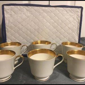 Mikasa “Harlow” Tea Cup Set With Storage Case